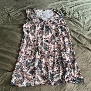 Chic Paisley Sleeveless Mini Dress